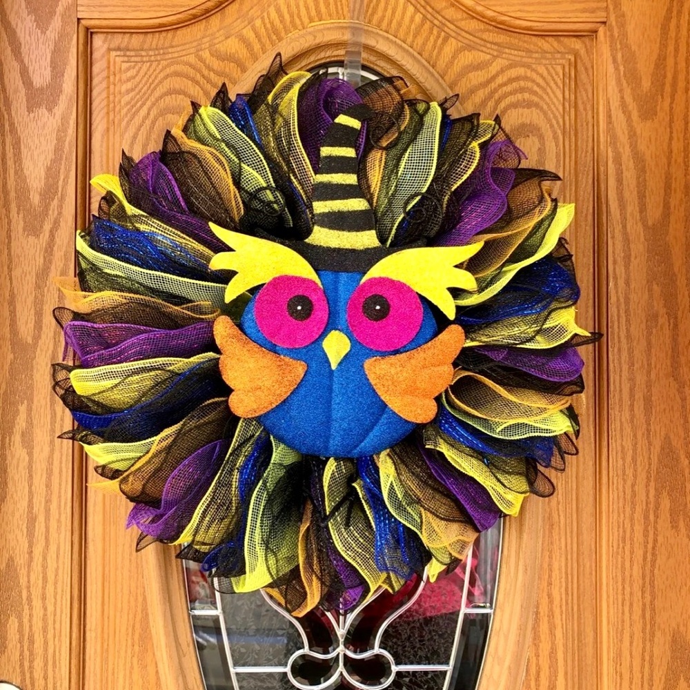 Halloween, deco mesh wreath